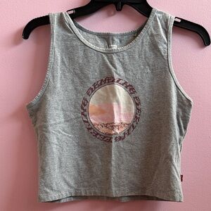 Levi's Gray Tank Top with Graphic Design